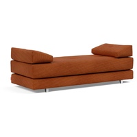 INNOVATION LIVING Schlafsofa Sigmund Aluminium Cord Burnt Orange