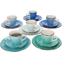Mambocat Curacao Kaffeeservice 18-tlg. blau