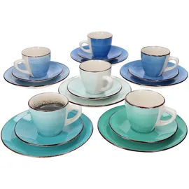Mambocat Curacao Kaffeeservice 18-tlg. blau