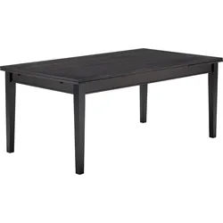 Esstisch HAMMEL FURNITURE "Basic Sami, schnell innenliegende Einlegeplatten ausziehbar", grau (wenge), B:180cm H:76cm T:100cm, Tischplatte: Furnier gebeizt und lackiert, Gestell: Massivholz, Tische, 180(280)x100 cm, Furnier / Massivholz, stabiler dänische Design Tisch
