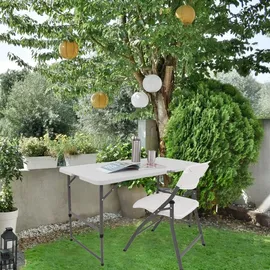 Trutzholm Campingtisch Set Klapptisch 120x60 cm Weiß