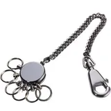 Troika Patent Chain Schlüsselring Grau