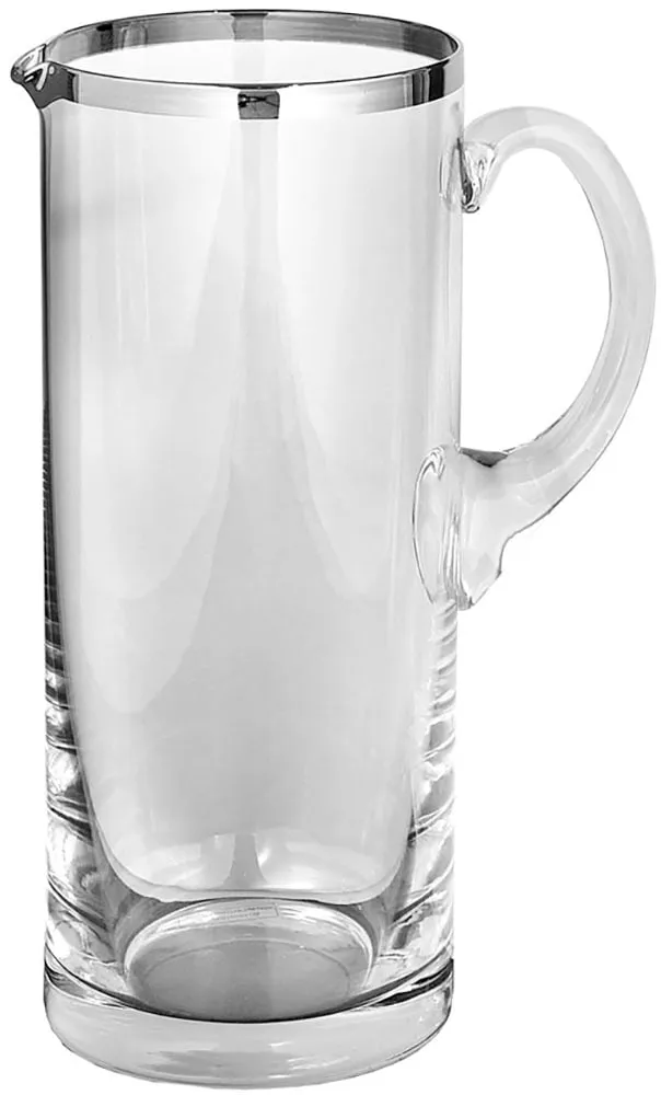 Fink Wasserkrug »PLATINUM«, (1 tlg.), mit handbemalter Platinumauflage, Fassungsvermögen ca. 1,2 Liter Fink transparent, silberfarben