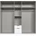 WIMEX Drehtürenschrank Mugano 225 x 208 x 58 cm Schwarz