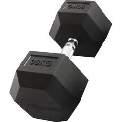 Hex Kurzhanteln “Dumbbells” aus Gummi SCHWARZ 17.5kg