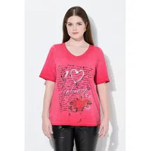 Ulla Popken T-Shirt Trachtenmotiv Rot 46-48