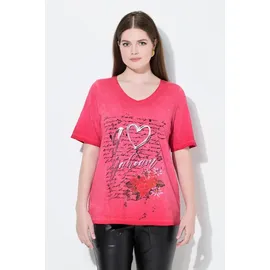 Ulla Popken T-Shirt Trachtenmotiv Rot 46-48
