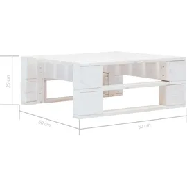 vidaXL Paletten-Lounge-Set 6-tlg. weiß
