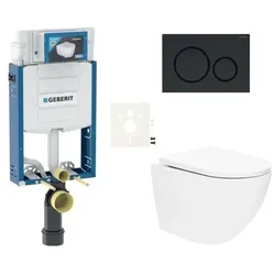 Geberit Wand-WC Set zum Einmauern + SAT WC SIKOGEZTOR67S20BL