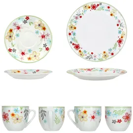 Mambocat Variant Blümchen Kaffeeservice 18-tlg. bunt