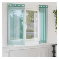 VidaXL Voile Vorhänge mit Ösen 2 STK. Türkis, Gardine,