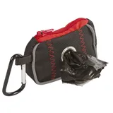 Kerbl Pet, Tasche für Kotbeutel schwarz/rot, 8x5,5x4cm