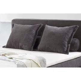 Jockenhöfer Boxspringbett JOCKENHÖFER GRUPPE "Romy erhältlich in 140 & 180cm Breite", grau (grau 426, 09), B:156cm L:213cm, Bezug Bett: Microfaser (100% Polyester);Topper und Matratzenspiegel: 100% Polyester, Komplettbetten, Boxspringbett, Cordstoff,