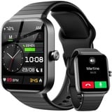 JUNG Fitpolo Smartwatch Damen & Herren Fitnessuhr, mit Bluetooth Smartwatch (4,69 cm/1,8 Zoll) mit Telefon Funktion, 100+ Trainingsmodi, mit Android