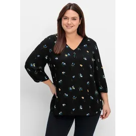 sheego Tunika in schwarz-gemustert | Gr.: 54