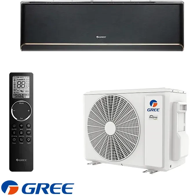 Gree Airy GWH09AVCXB-K6DNA1B Inverter-Klimaanlage – Schwarz, 9.000 BTU, WLAN, A+++/A++, bis zu 19 m2