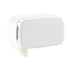 Semy Top Toilettenpapierspender für 2 kernlose Rollen, matt ST-88537 , Farbe: weiß matt