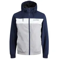 JACK & JONES Herren Jjerush Blokerende Hood Bomber Jacke, Navy , XXL EU