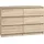 roe furniture Kommode mit 6 Schubladen 140 x 77 x 138 cm Braun