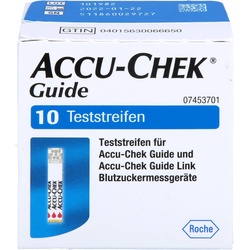 Roche, Bluttest, ACCU-CHEK Guide Teststreifen, 10 St. Teststreifen (Teststreifen)