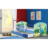 luxusbetten24 Kinderbett Dream, mit verschiedenen Motiven blau 70 cm x 140 cm
