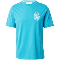 SCOTCH & SODA T-Shirt mit Label-Print, Petrol, S