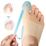 gelpretty 1 Paar Hallux Socken, Zehenspreizer Hallux Valgus Korrektur Waschbar, Ballenzeh-Schiene für Männer und Frauen, L