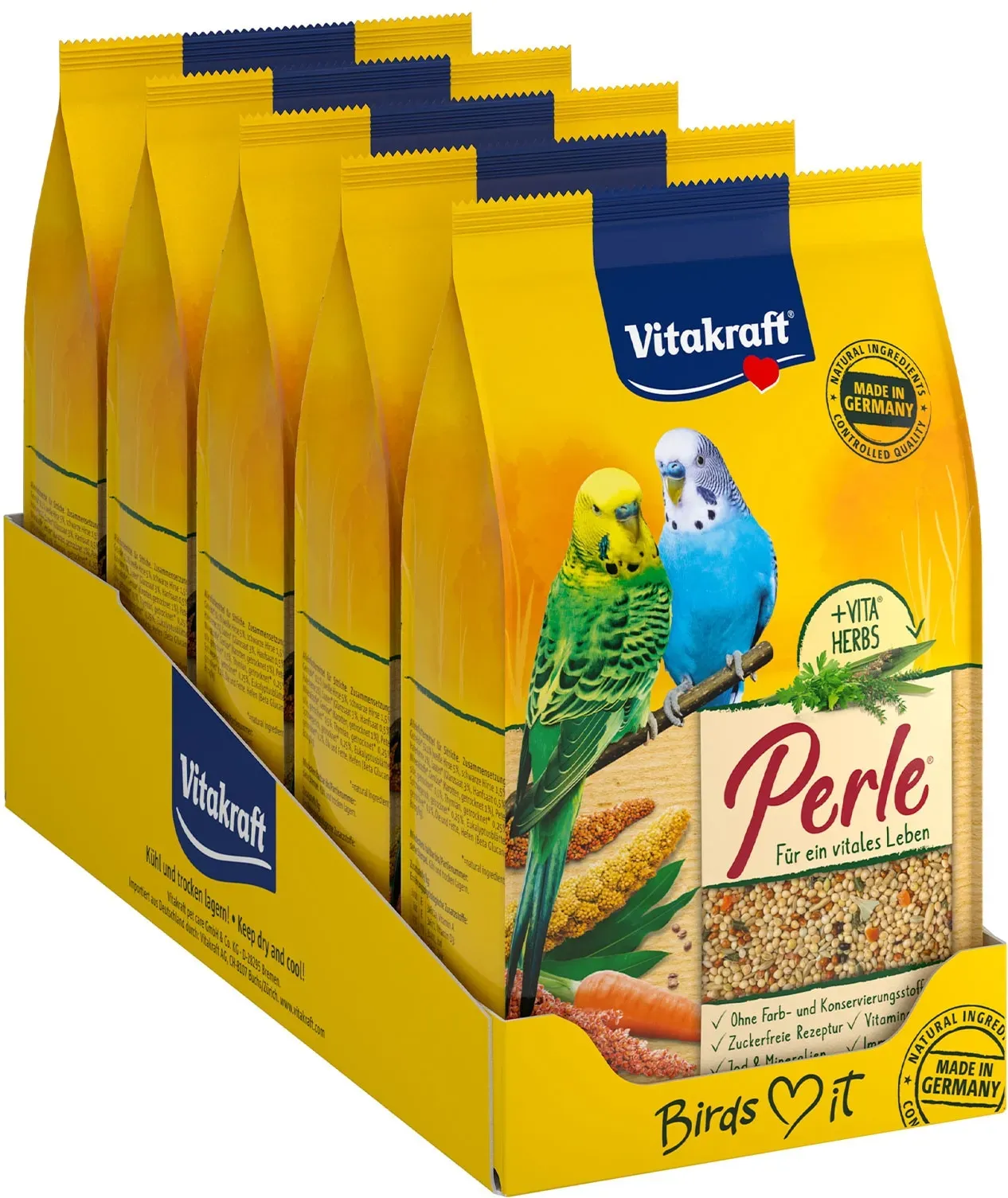 Vitakraft Sittich Perle 1kg, 5er Pack