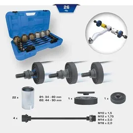 BRILLIANT TOOLS Zug- und Druckhülsen-Satz, mit 4 Spindeln, 26-tlg