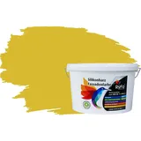 RyFo Colors Fassadenfarbe Silikonharz Fassadenfarbe Kraftgelb 10l, 1 L ca. 6 m2, Wasserabweisend, diffusionsfähig, schützt vor Schmutz, Algen, Pilzen gelb