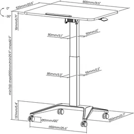 Maclean Brackets Maclean MC-453 Notebook Ständer, Weiss