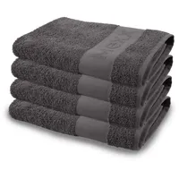 BestLivings Duschtuch Anthrazit 70 x 140 cm 4 Stück