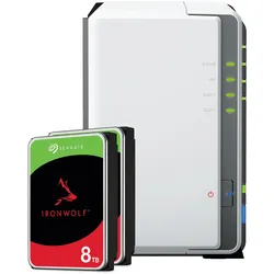 Synology DS223j 16TB IronWolf NAS-Bundle NAS inkl. 2x 8TB IronWolf 3.5 Zoll SATA Festplatte