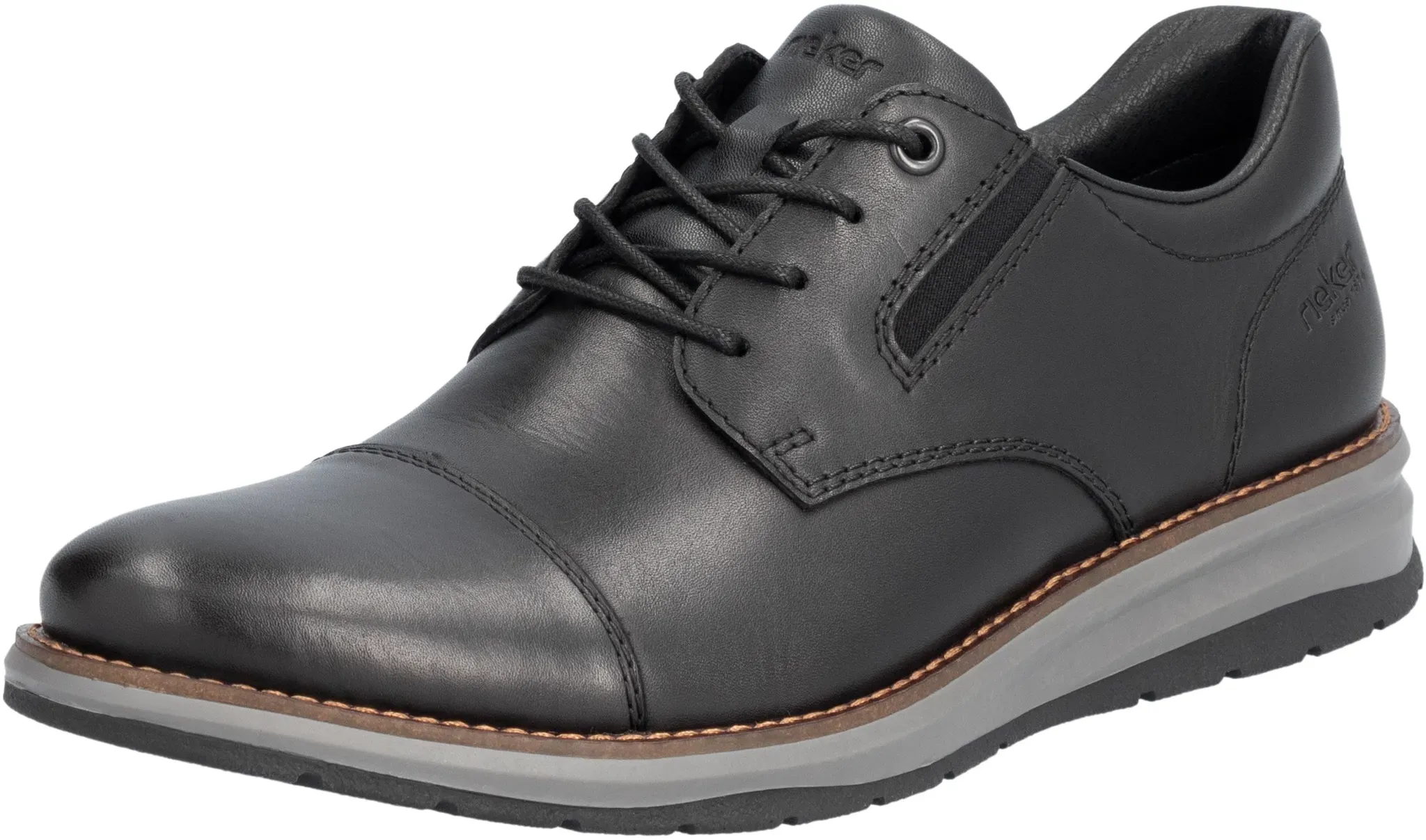 Rieker Schnürschuh, Freizeitschuh, Halbschuh, Business Sneaker mit weicher Decksohle Rieker schwarz 42