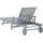 furnicato Sonnenliege 199 x 68 x 30/86 cm Grau