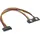InLine SATA Strom-Y-Kabel, SATA Buchse an 2x SATA ST mit Lasche, 0,30m