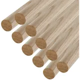 SO-TECH® Kleiderstange Garderobenstange Rundstab Holzstab zum Basteln Ø 30 mm Eiche (Spar-Set, 10 St), Länge: 50 cm Ø 3 cm x 50 cm