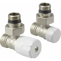 a&n&a aQualine Aqualine ECO Anschluset für die Ecke, Nickel/weiß - Silber/Weiß