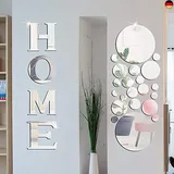 Belugsin 36 Stück 3D Spiegel Wandaufkleber Runde Kreis Spiegel Home Acrylspiegel DIY Deko Wandtattoo für Zuhause Wohnzimmer Schlafzimmer Korridor Dekoration