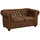 Massivmoebel24 Couch Leder 2-Sitzer Braun