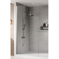 Duschwand Florida 80 x 200cm Glas Duschabtrennung Chrom - Walk-In Dusche Nano Duschtrennwand