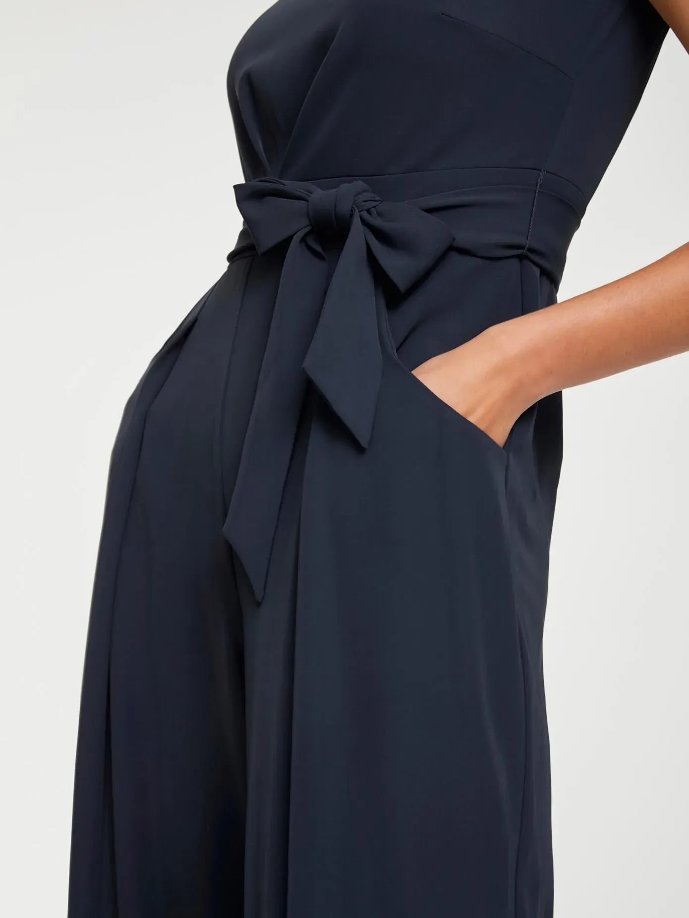 Overall HEINE, Damen, Gr. 40, Normalgrößen, blau (marine), 98% Polyester, 2% Elasthan, unifarben, lang, Overalls Overall, Topseller