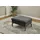 die planbar Hocker PN-EM20028 Glattleder 87 x 45 x 65 cm Grau/Schwarz