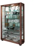 VCM Vitrine Lumo 59 x 91,3 x 18 cm Braun