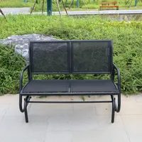 prestige home Schaukelbank 120 x 70 x 83 cm Schwarz