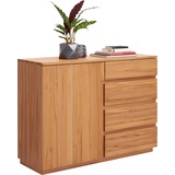 Linea Natura Kommode, Buche, Holzwerkstoff, Kernbuche, teilmassiv, 1 Fächer, 4 Schubladen, 120x89.2x41 cm, Beimöbel erhältlich, stehend, Wohnzimmer, Kommoden & Sideboards, Kommoden