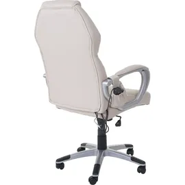 Mendler Massage-Bürostuhl HWC-A69 Kunstleder Beige