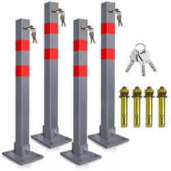 Randaco Absperrpfosten Absperrpfosten 1-5 Set Parksicherung Absperrung 65cm Parkplatzsperre (4-tlg)