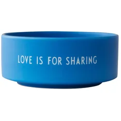 Design Letters - Snack Schale, Love is for sharing / kobaltblau
