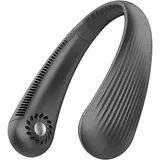 Tragbarer Nackenventilator Für Den Außenbereich (schwarz), Wiederaufladbarer Nackenventilator Zum Aufhängen, Freihändiger, Blattloser Ventilator Mit 3 Geschwindigkeitsstufen, Belüftung